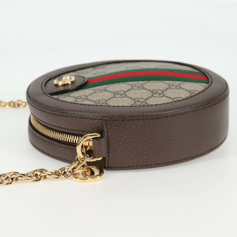 【日本直送】GUCCI GG Supreme Ophidia 鏈帶雪莉線包 PVC 米色 550618 正品 138002A-2