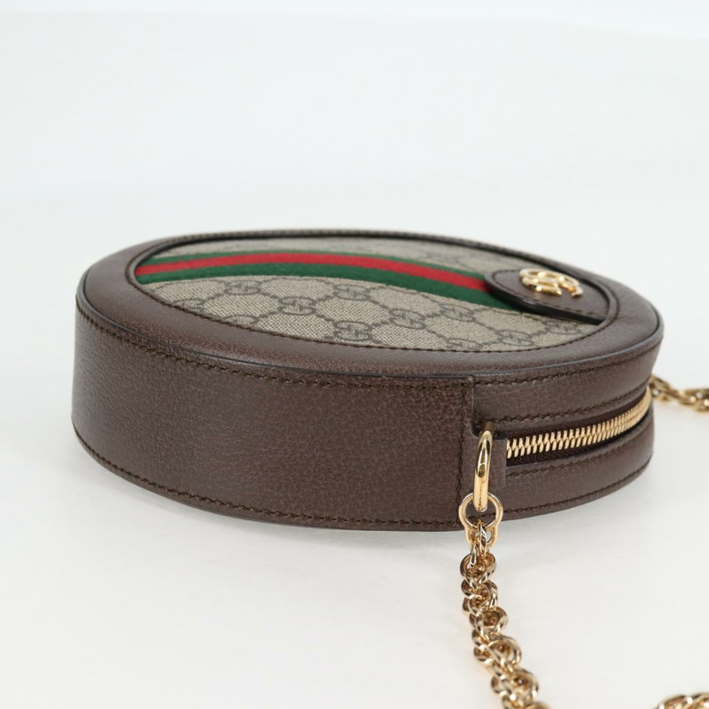 【日本直送】GUCCI GG Supreme Ophidia 鏈帶雪莉線包 PVC 米色 550618 正品 138002A-3