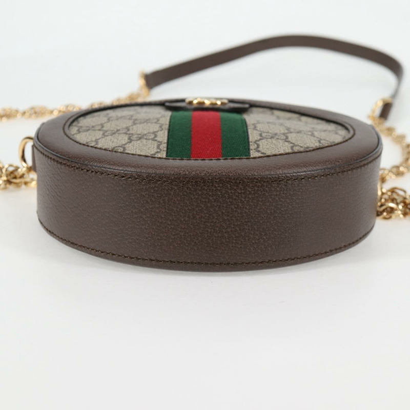 【日本直送】GUCCI GG Supreme Ophidia 鏈帶雪莉線包 PVC 米色 550618 正品 138002A-4