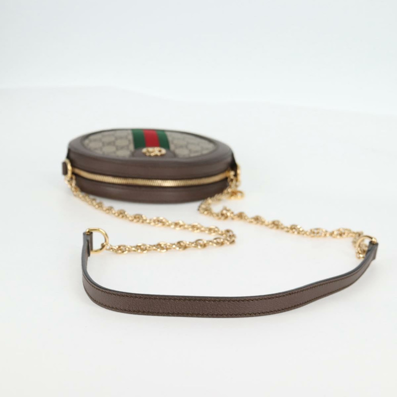 【日本直送】GUCCI GG Supreme Ophidia 鏈帶雪莉線包 PVC 米色 550618 正品 138002A-6