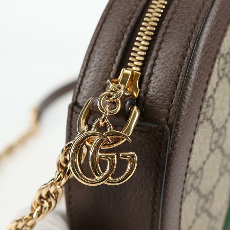 【日本直送】GUCCI GG Supreme Ophidia 鏈帶雪莉線包 PVC 米色 550618 正品 138002A-9