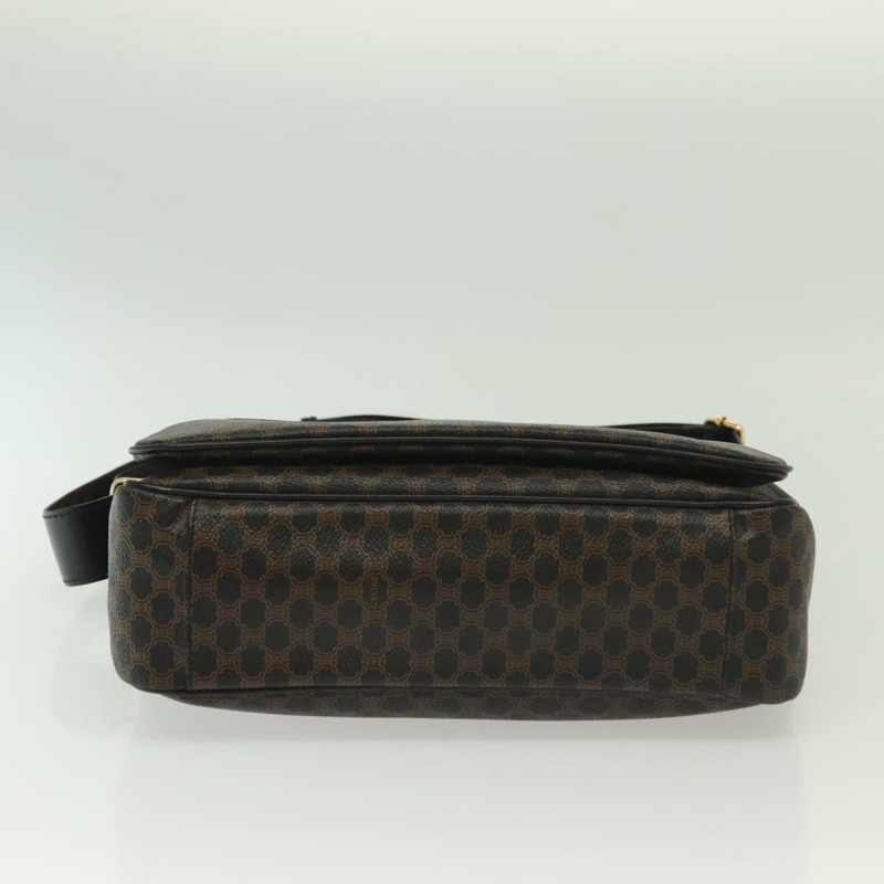 【日本直送】CELINE Macadam 帆布肩背包 PVC 皮革 黑金色 正品 137858-4