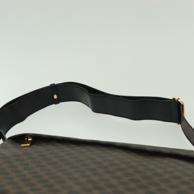 【日本直送】CELINE Macadam 帆布肩背包 PVC 皮革 黑金色 正品 137858-13