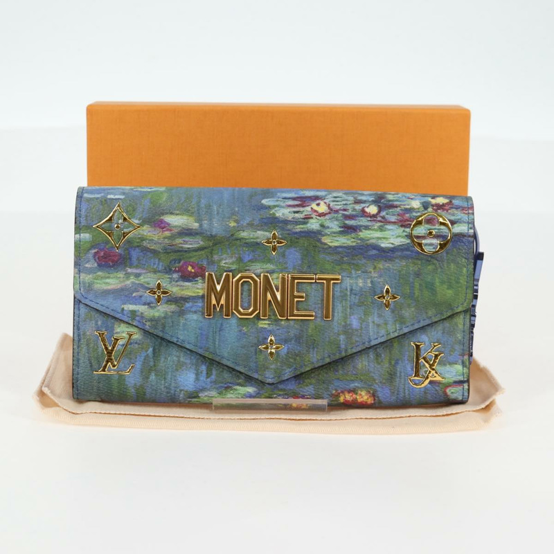 【日本直送】LOUIS VUITTON 大師系列 MONET Portefeuille Sarah M67589 LV 授權 139607M-11