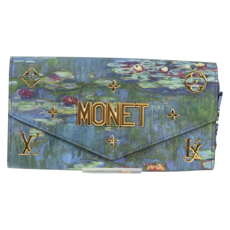【日本直送】LOUIS VUITTON 大師系列 MONET Portefeuille Sarah M67589 LV 授權 139607M-12