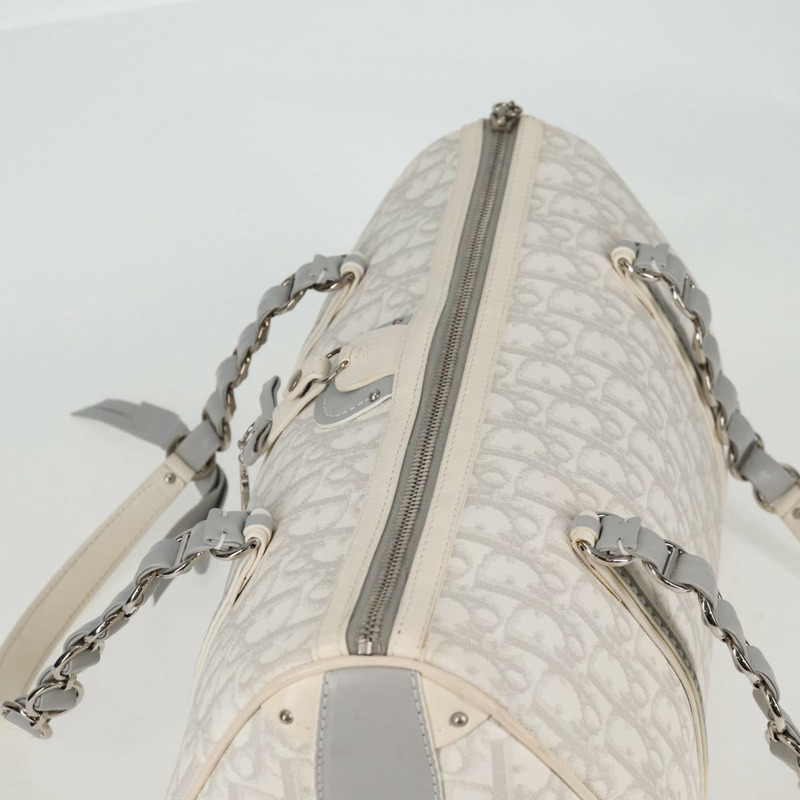 【日本直送】Christian Dior Trotter Romantic 鏈條單肩包 PVC 白色銀色 正品 139602V-5