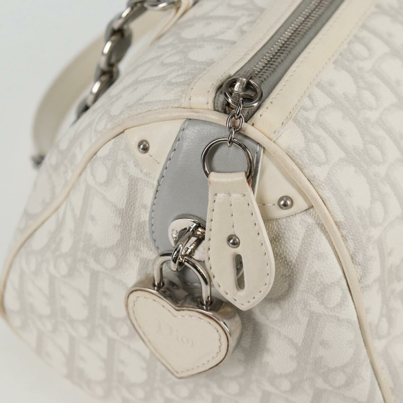 【日本直送】Christian Dior Trotter Romantic 鏈條單肩包 PVC 白色銀色 正品 139602V-8