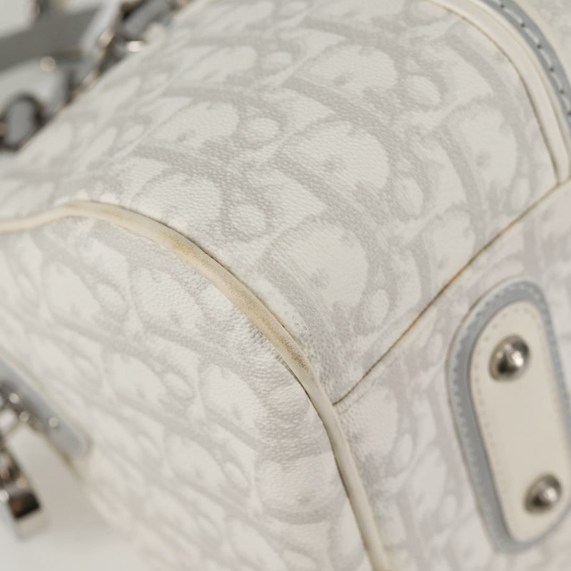 【日本直送】Christian Dior Trotter Romantic 鏈條單肩包 PVC 白色銀色 正品 139602V-14