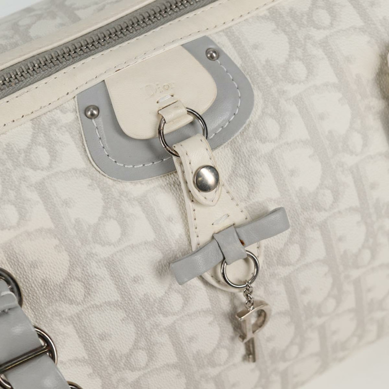 【日本直送】Christian Dior Trotter Romantic 鏈條單肩包 PVC 白色銀色 正品 139602V-17