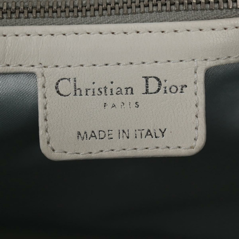 【日本直送】Christian Dior Trotter Romantic 鏈條單肩包 PVC 白色銀色 正品 139602V-18