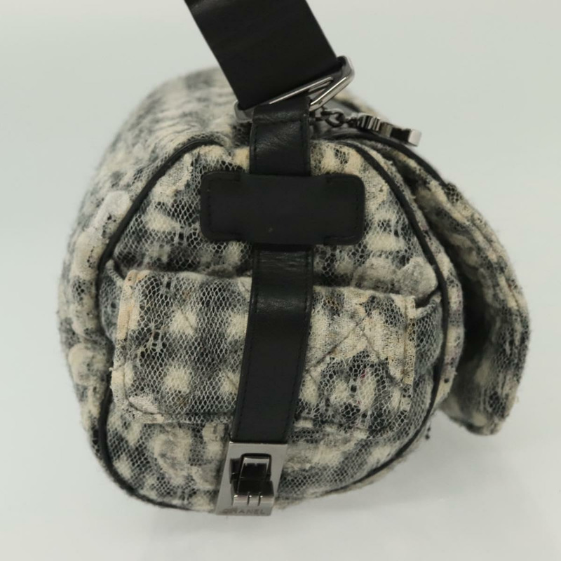 【日本直送】香奈兒 Matelasse 鏈條單肩包 花呢 白色銀色 CC 正品 139601-3