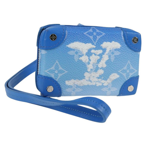 路易威登 Monogram Clouds Trunk 項鍊錢包 藍色 M45440 正品 hk2959M