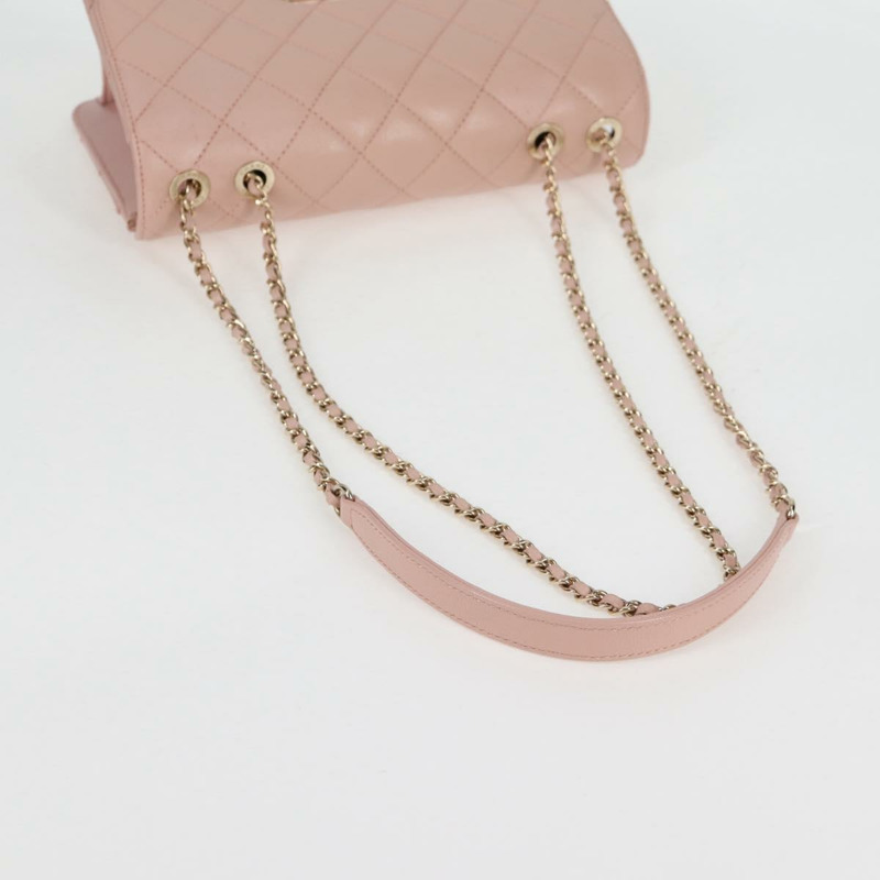 【日本直送】香奈兒 Matelasse Beauty Rock 鏈條包 皮革 粉紅金 CC 正品 hk2930M-6
