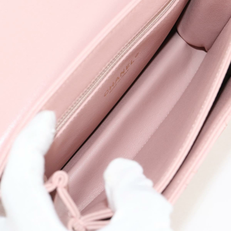 【日本直送】香奈兒 Matelasse Beauty Rock 鏈條包 皮革 粉紅金 CC 正品 hk2930M-8