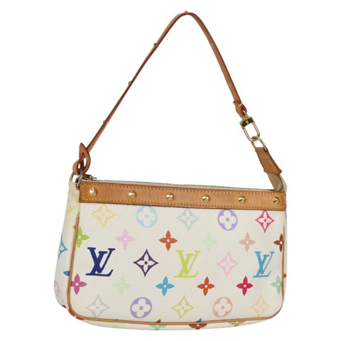路易威登 Monogram 多色 Pochette 手拿包 白色 M92649 LV 授權 139900V