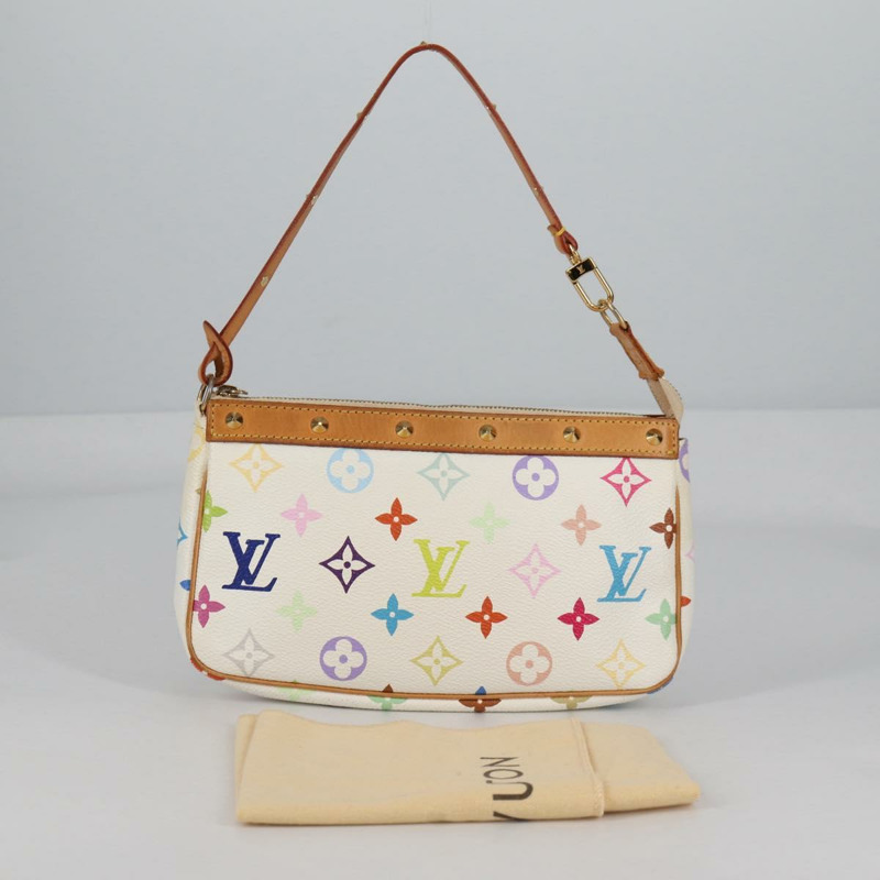 【日本直送】路易威登 Monogram 多色 Pochette 手拿包 白色 M92649 LV 授權 139900V-11