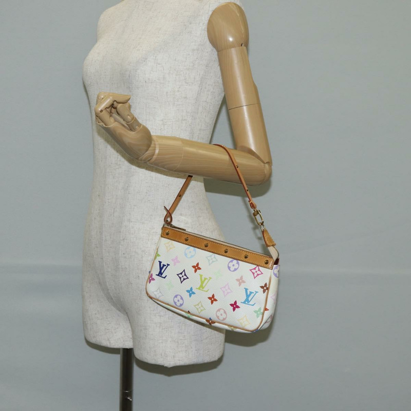 【日本直送】路易威登 Monogram 多色 Pochette 手拿包 白色 M92649 LV 授權 139900V-22