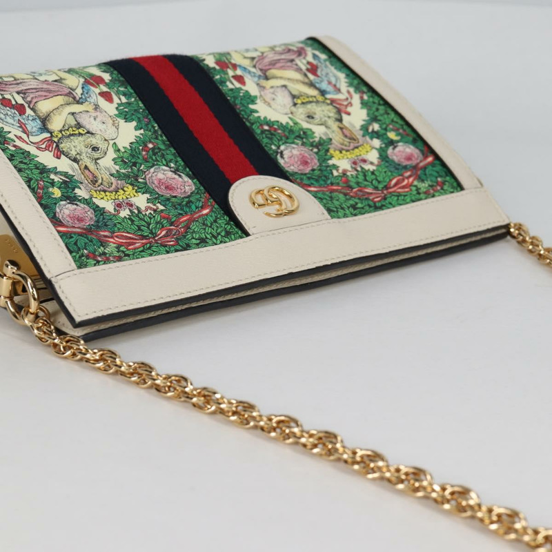 【日本直送】GUCCI 鏈條包 Yuko Higuchi 日本限定 包 皮革 白色 503877 正品 BA5090A-5