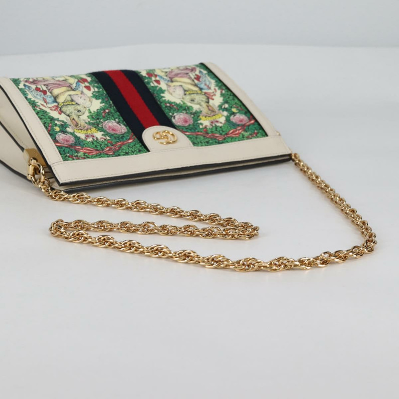 【日本直送】GUCCI 鏈條包 Yuko Higuchi 日本限定 包 皮革 白色 503877 正品 BA5090A-6