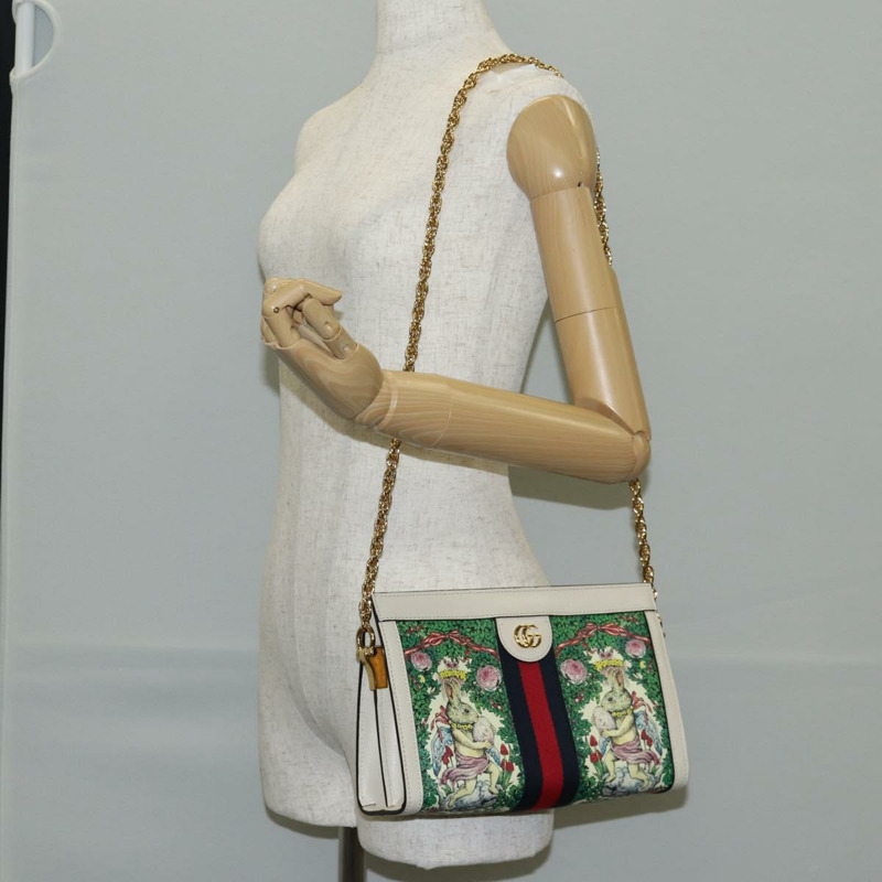 【日本直送】GUCCI 鏈條包 Yuko Higuchi 日本限定 包 皮革 白色 503877 正品 BA5090A-24
