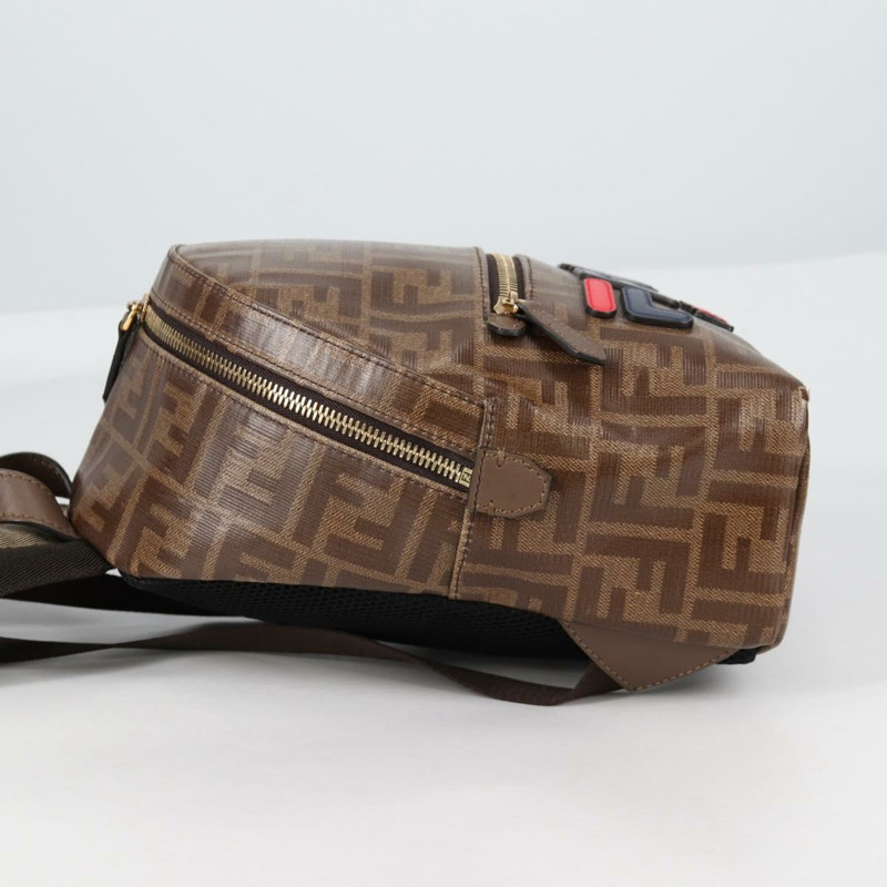 【日本直送】FENDI Zucca 背包 PVC FILA 合作款棕金正品 BA4876-2