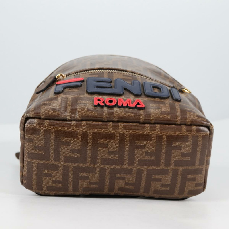 【日本直送】FENDI Zucca 背包 PVC FILA 合作款棕金正品 BA4876-4