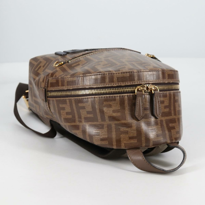 【日本直送】FENDI Zucca 背包 PVC FILA 合作款棕金正品 BA4876-5