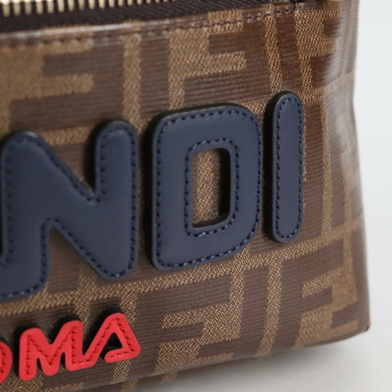 【日本直送】FENDI Zucca 背包 PVC FILA 合作款棕金正品 BA4876-19
