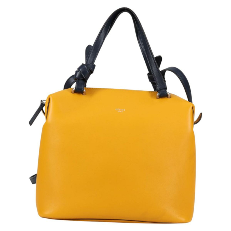 【日本直送】CELINE Soft Cube 單肩包 皮革 2 使用 黃銀 正品 BA5024M-11