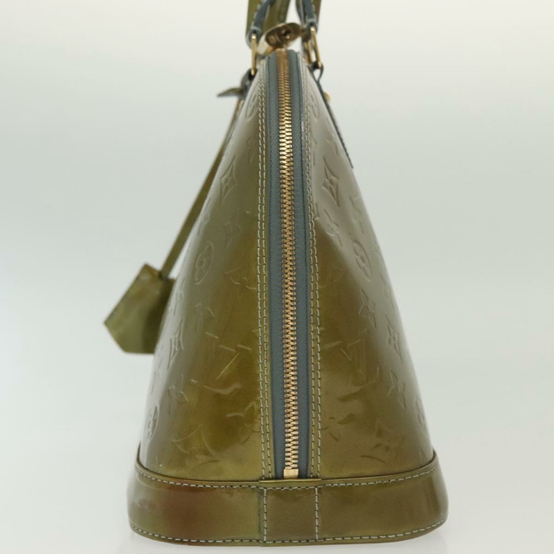 【日本直送】路易威登 Monogram Vernis Alma PM 手提包 Veil Olive M91582 LV Auth 139401-3