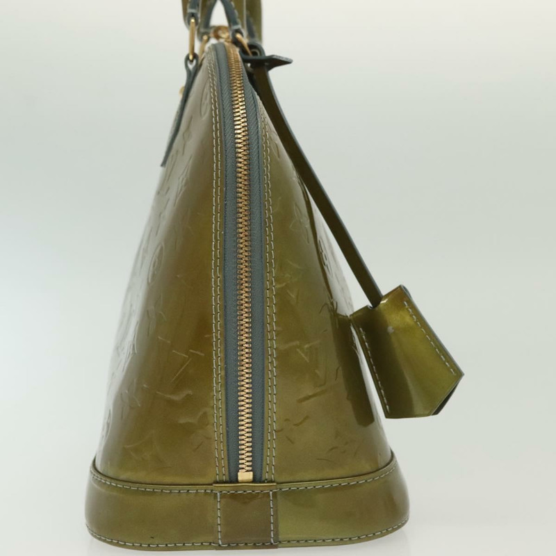 【日本直送】路易威登 Monogram Vernis Alma PM 手提包 Veil Olive M91582 LV Auth 139401-4