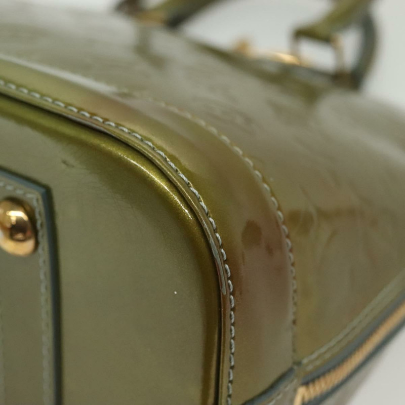 【日本直送】路易威登 Monogram Vernis Alma PM 手提包 Veil Olive M91582 LV Auth 139401-8