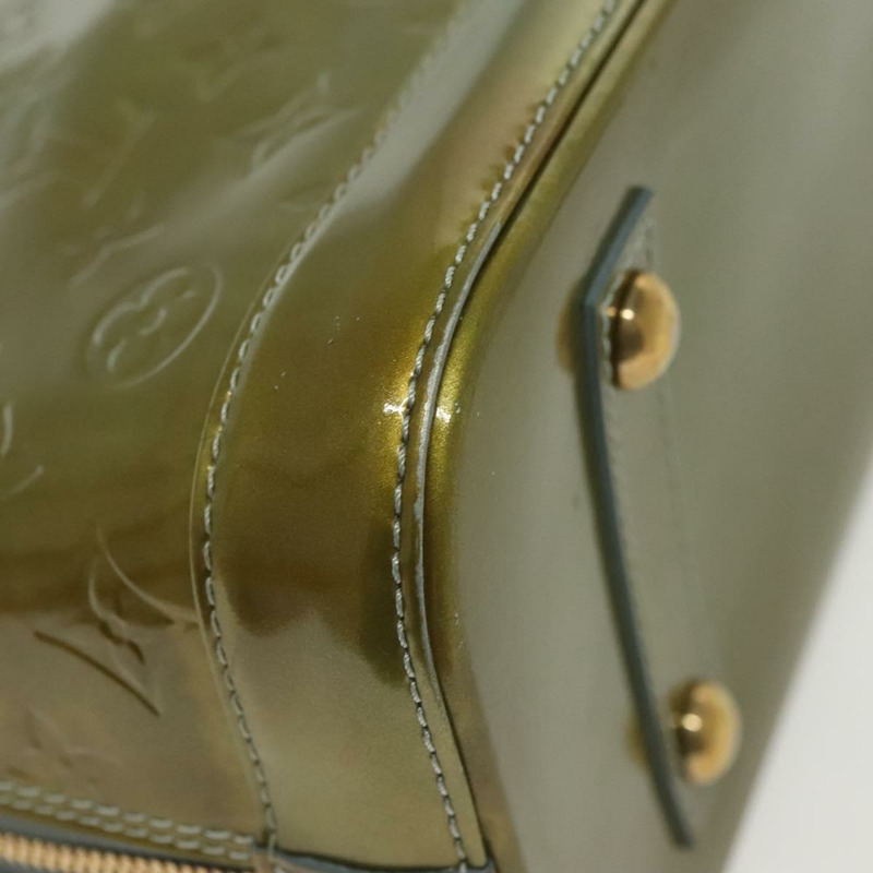 【日本直送】路易威登 Monogram Vernis Alma PM 手提包 Veil Olive M91582 LV Auth 139401-16