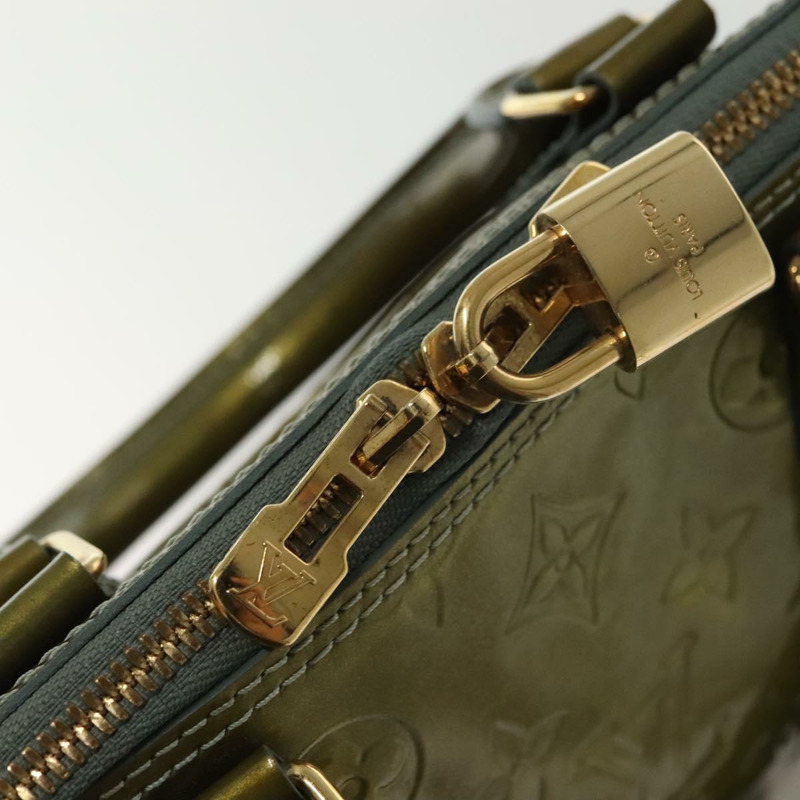 【日本直送】路易威登 Monogram Vernis Alma PM 手提包 Veil Olive M91582 LV Auth 139401-17