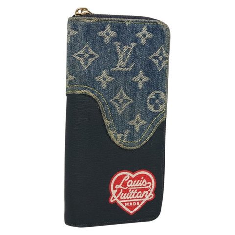 LOUIS VUITTON x NIGO LV 方形拉鍊皮夾 藍色 M81107 LV 授權 139994