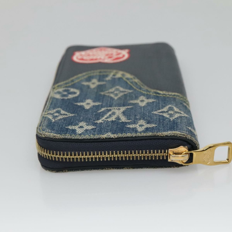 【日本直送】LOUIS VUITTON x NIGO LV 方形拉鍊皮夾 藍色 M81107 LV 授權 139994-4