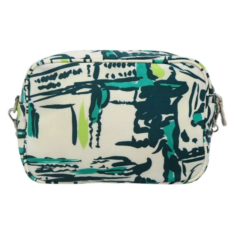 【日本直送】PRADA 鏈條單肩包 尼龍 綠銀 正品 139976-1