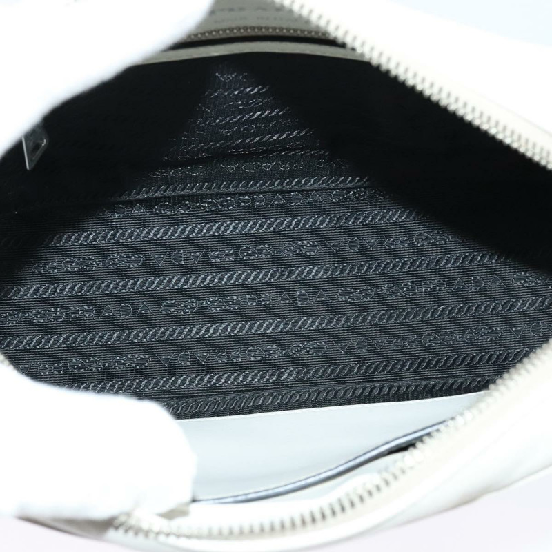 【日本直送】PRADA 單肩包 皮革 白色 銀色 正品 BA5096-9