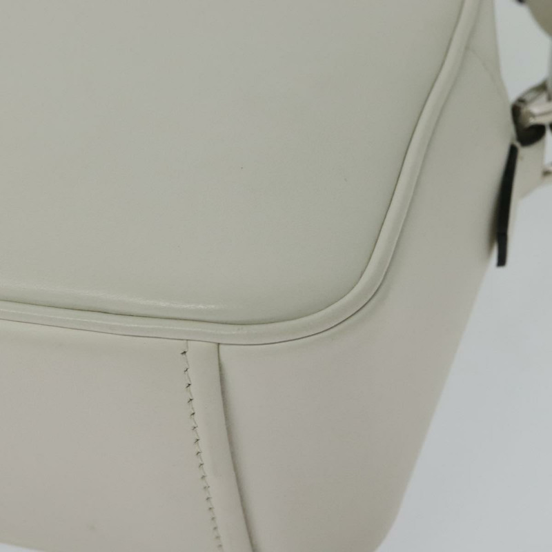 【日本直送】PRADA 單肩包 皮革 白色 銀色 正品 BA5096-16