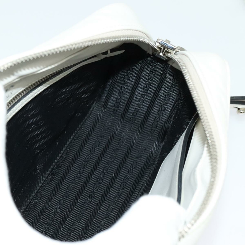 【日本直送】PRADA 單肩包 皮革 白色 銀色 正品 BA5096-19