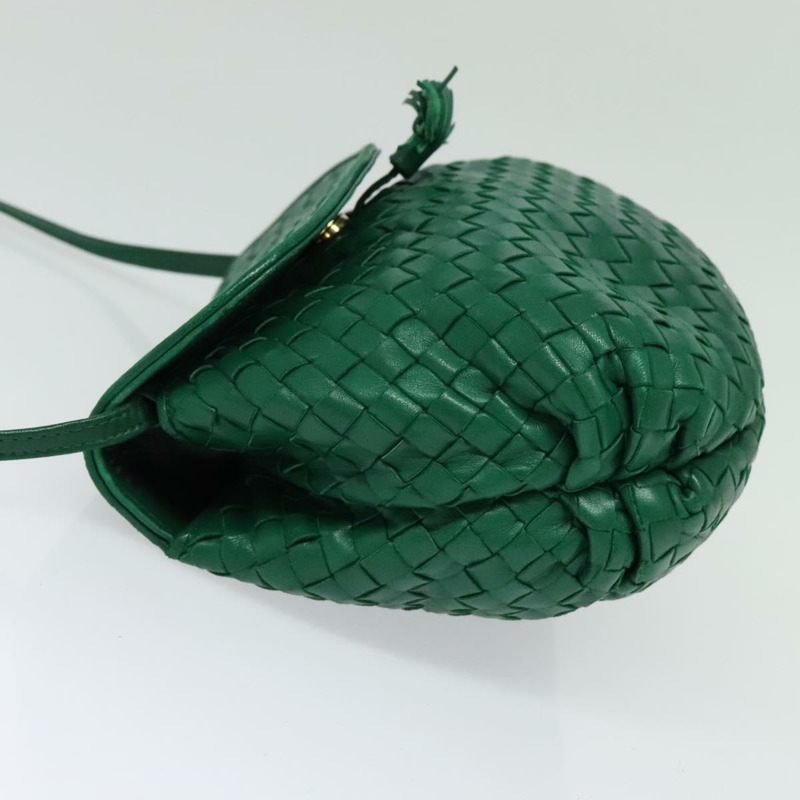 【日本直送】BOTTEGA VENETA INTRECCIATO 單肩包皮革綠金正品 140101-2