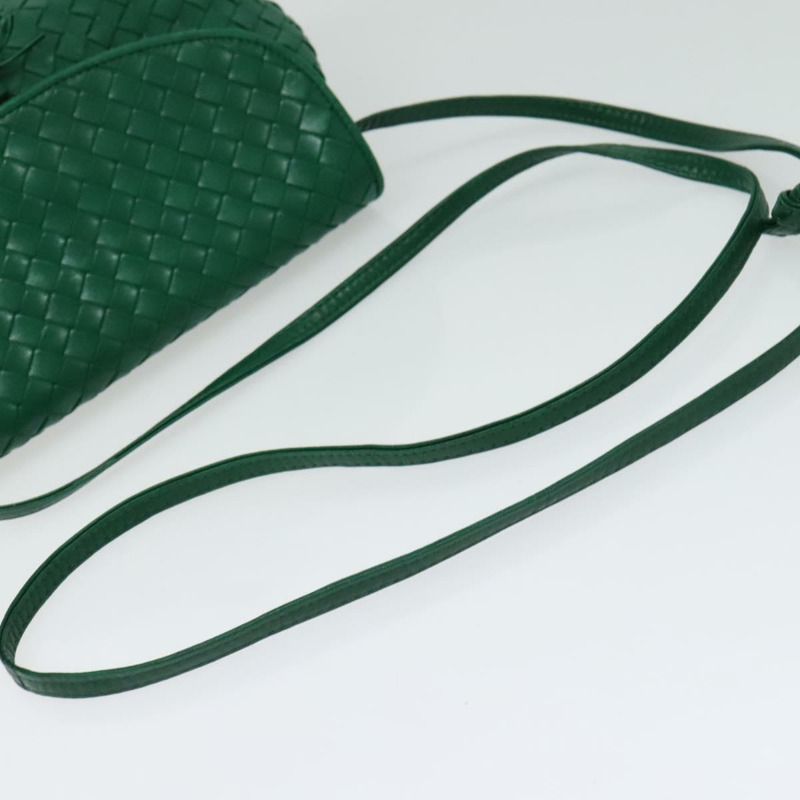 【日本直送】BOTTEGA VENETA INTRECCIATO 單肩包皮革綠金正品 140101-6