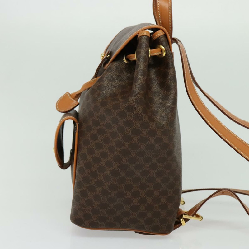 【日本直送】CELINE Macadam 背包 PVC 皮革棕金色正品 yk19307-2
