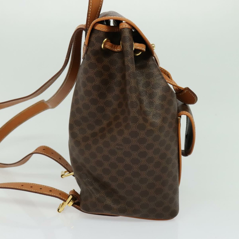 【日本直送】CELINE Macadam 背包 PVC 皮革棕金色正品 yk19307-3