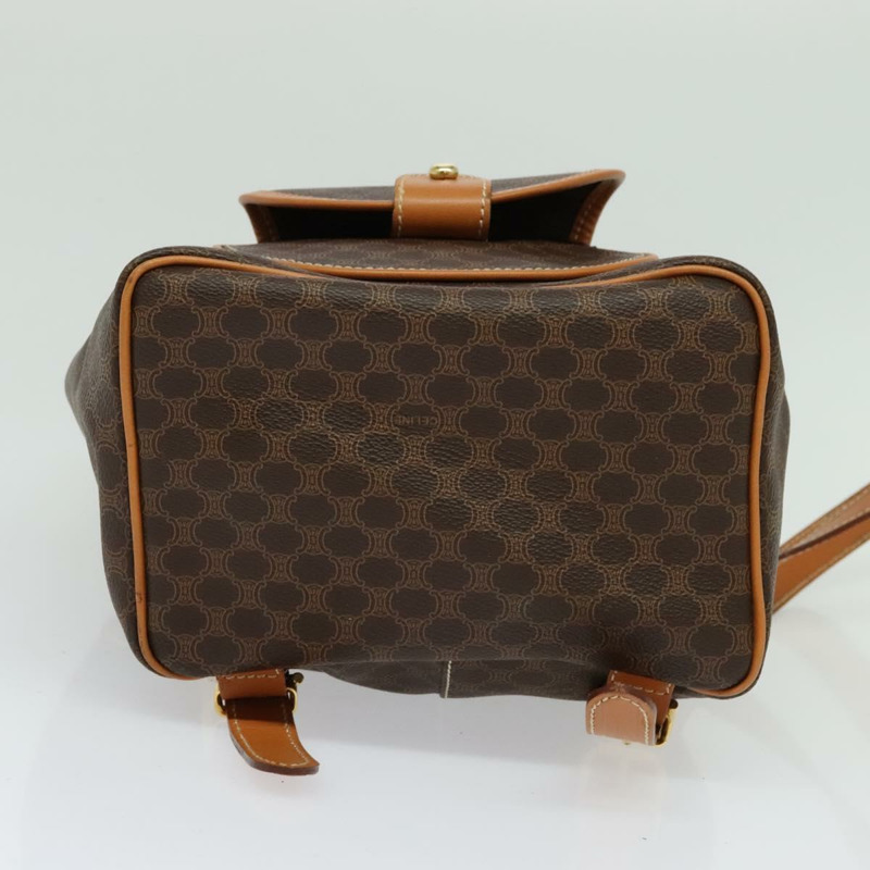 【日本直送】CELINE Macadam 背包 PVC 皮革棕金色正品 yk19307-4