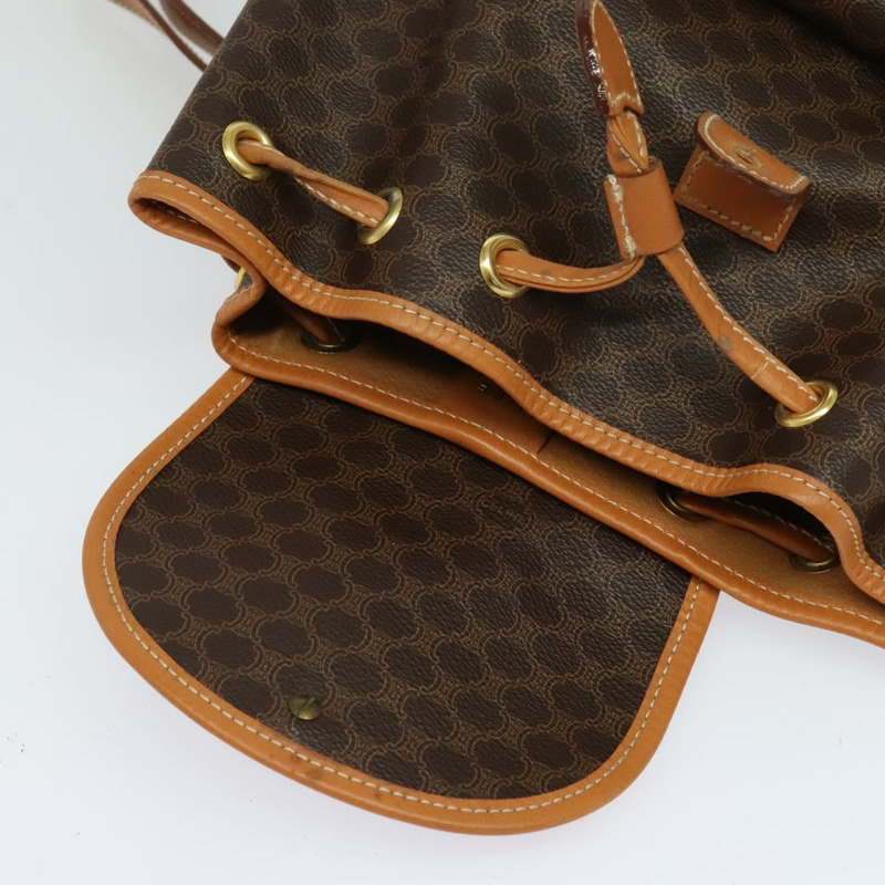 【日本直送】CELINE Macadam 背包 PVC 皮革棕金色正品 yk19307-9