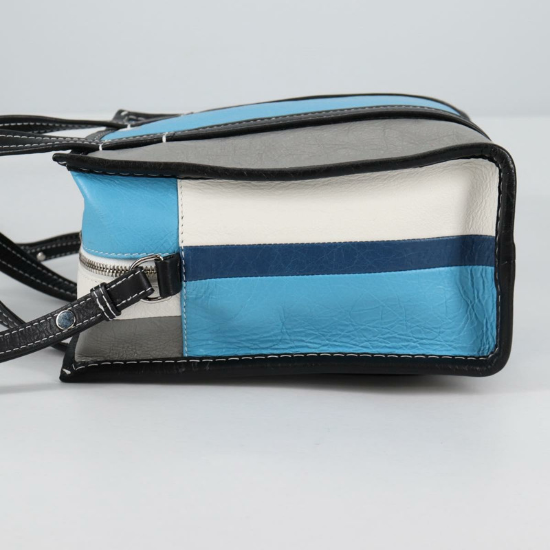 【日本直送】BALENCIAGA 手提包 皮革 2way 藍灰色 正品 135253M-2