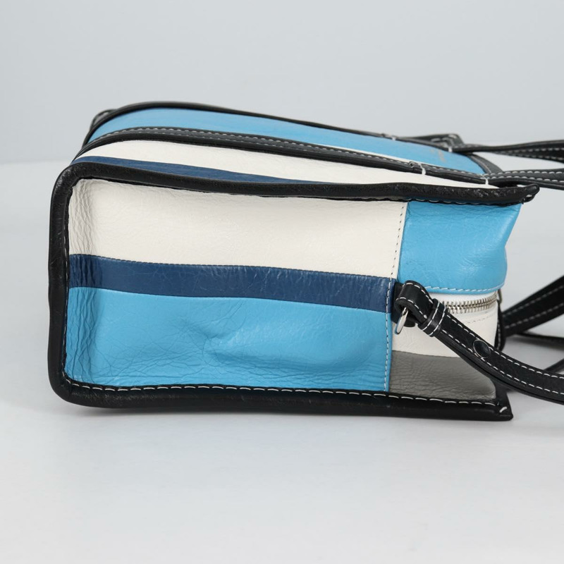 【日本直送】BALENCIAGA 手提包 皮革 2way 藍灰色 正品 135253M-3