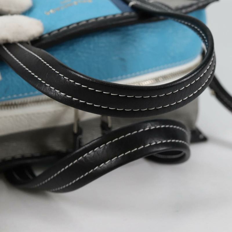 【日本直送】BALENCIAGA 手提包 皮革 2way 藍灰色 正品 135253M-7