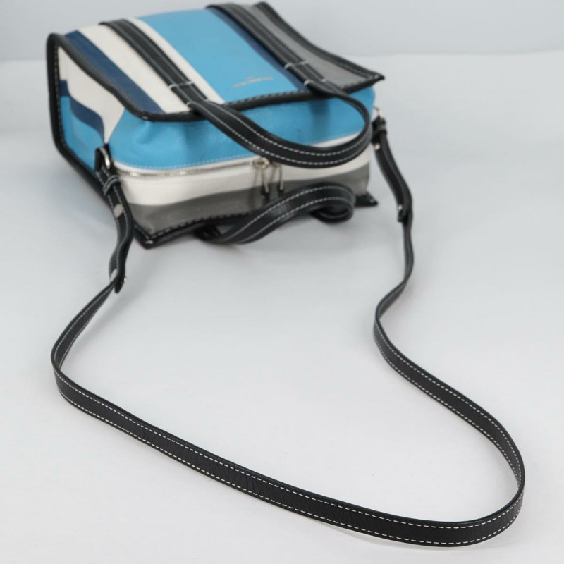 【日本直送】BALENCIAGA 手提包 皮革 2way 藍灰色 正品 135253M-8